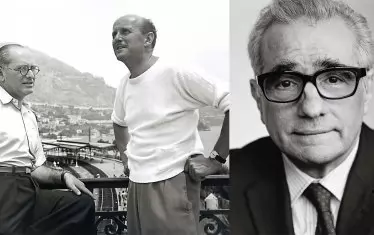 Документалният филм за Пауъл и Пресбъргър (вляво) е последното му начинание като продуцент и автор на дикторския текст.