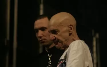  Крал Лир и неговият шут - Наум Шопов и младият Захари Бахаров.