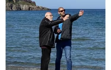  Владимир Зарев с режисьора Владимир Борисов в Созопол.