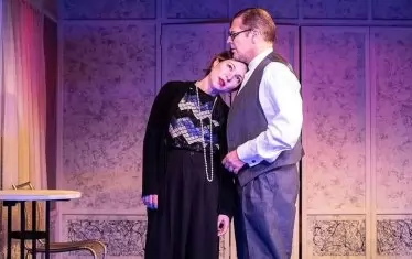  С Димитър Баненкин: Коко Шанел и Игор Стравински в "Пролетно тайнство" под режисурата на Георги Кадурин. 