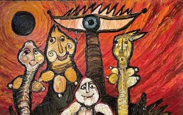  Оригинална живописна работа на Ставри Калинов.