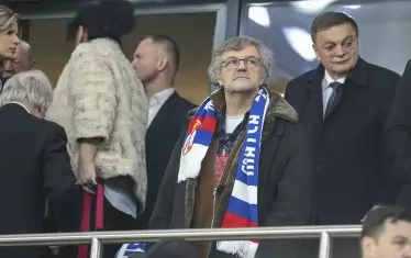 Режисьорът посети и мача Русия-Сърбия в Москва десетина дни по-рано.