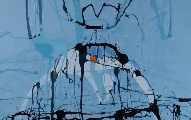 Оприличават нервните, начупени линии в картините на Чавдар на кардиограма на здраво сърце.