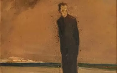 Автопортрет на художника, около 1922.