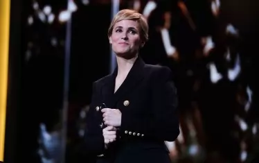 Жудит Годреш по време на своята реч на наградите "Сезар" през февруари т.г.