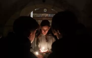  Великден е. Храмът "Св. Георги Победоносец" в с. Езерец. 