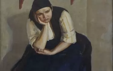 Една от най-известните ранни картини на Дечко Узунов - "Невеста", 1925.