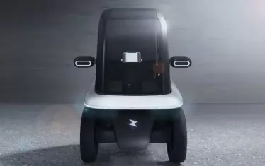 Едноместният електромобил е висок 1.60 м, напълно достатъчно за седящ вътре човек