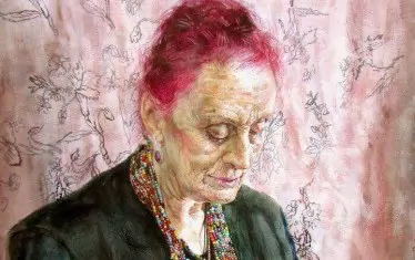  Един от акварелните портрети в експозицията