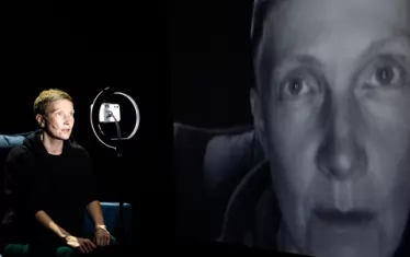 Сцена от спектакъла на Тимофей Кулябин "Страх и отчаяние в Третата империя".