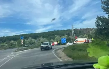 Така изглежда пътят непосредствено след катастрофата.