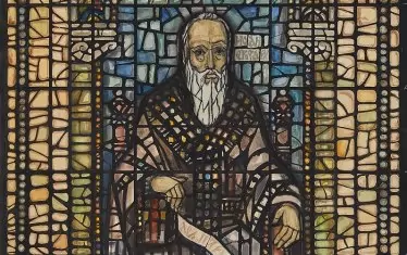  Йоан Екзарх – български книжовник и мислител, 1981,
проект за стъклопис, темпера върху картон, Художествена галерия „Дечко Узунов".

