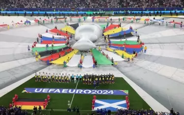 Момент от церемонията по откриването на шампионата.