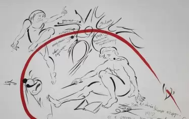  Двамата визуални артисти търсят допирните точки между наука и изкуство.