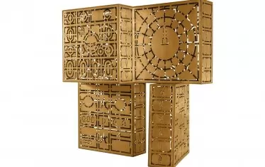  Модерна скулптура с влияние от традиционната арабска архитектура.