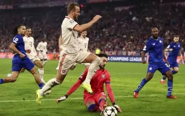 Голмайсторът на "Байерн" Хари Кейн вкара четири пъти във вратата на "Динамо", включително три дузпи.