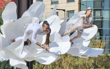  Магичните цветя на Стенли Пагани и Луиза Душкова ще разцъфтят още два пъти пред НДК днес - в 18.00 и в 20.00 часа.