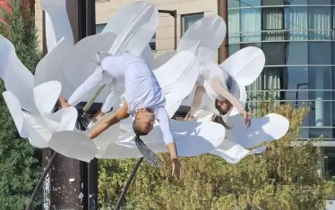  Магичните цветя на Стенли Пагани и Луиза Душкова ще разцъфтят още два пъти пред НДК днес - в 18.00 и в 20.00 часа.