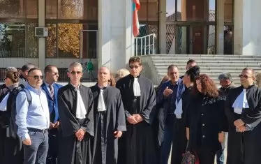  Протестът в Бургас.