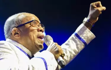  Куинси Джоунс по време на свое изпълнение на джаз фестивала в Монтрьо през 2016 г.