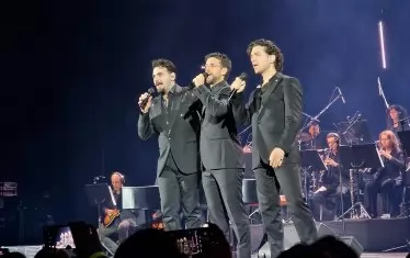 Момент от концерта: Иняцио, Пиеро, Джанлука (от ляво на дясно).