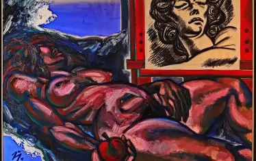  Из изложбата "Пловдивски живописци". Йоан Левиев, "Голо тяло с ябълка".