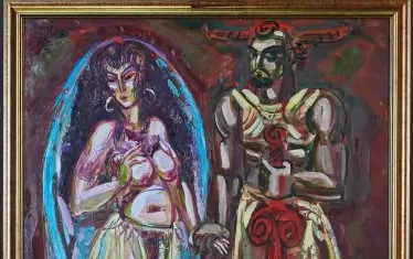  Из изложбата "Пловдивски живописци". Йоан Левиев, "Песен на песните" номер 4.