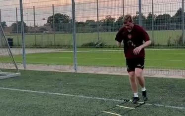 Линд по време на индивидуална тренировка.