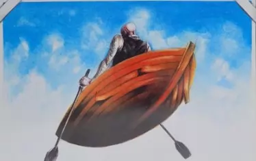  Плакат за "Последният запис" от Бекет - незабравим моноспектакъл на Наум Шопов.