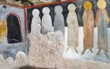 Авторска интерпретация на фреските от скалните църкви при Иваново.