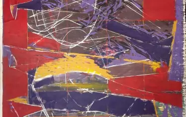  Една от ярките абстракции в експозицията.