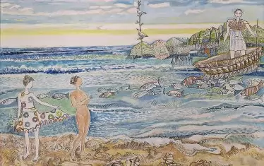 Художничката показва творбите си от последната година.