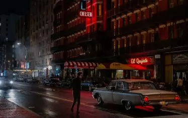  Пред легендарния хотел "Челси".