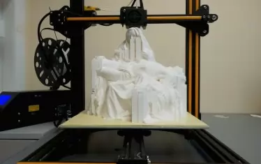 Момент от създаването на "Пиета в разпад".