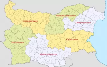 Действащите в момента райони. 