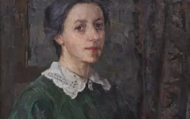Автопортрет с котка, 1915