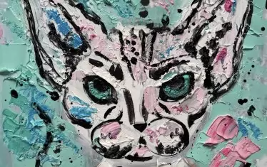  Котките също се радват на внимание в "частната" изложба.