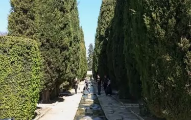 "Браздата" - вдясно е Ботаническата градина, вляво почва територията на "Двореца".