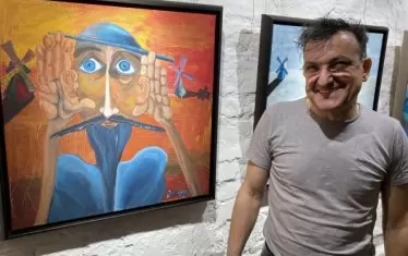  "Моят Дон Кихот" е първа изложба на актьора художник у нас, след като преди 1 година дебютира с жиовписта си в Мадрид. 