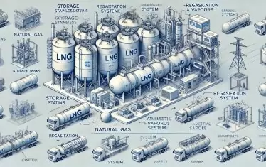 Мобилен LNG терминал - основни компоненти.