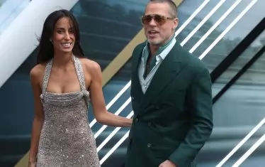 Брад Пит бе придружен от новата си партньорка Инес де Рамон.