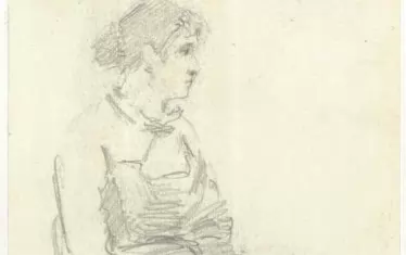 Жена, седнала на стол