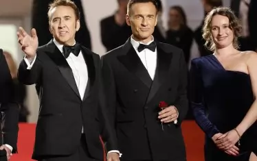 С Никълъс Кейдж и Лионора Дарби по време на Международния кинофестивал в Кан през май 2024 г. 