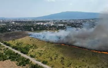 Пожарът край столичния квартал "Люлин"