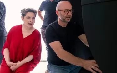 73-годишната Изабела Роселини по време на една от фотосесиите.