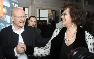 С Фолкер Шльондорф през 2011 г. в София - гости на "София филм фест"