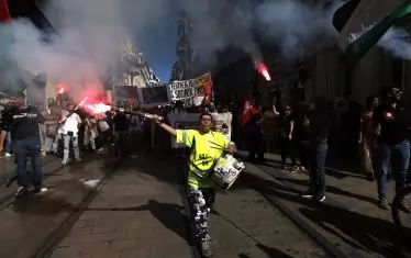Протестиращи в Монпелие