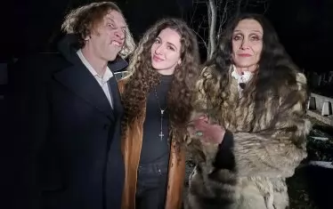  С Леонид Йончев и Жана Рашева - партньори в "Последният вампир на София".