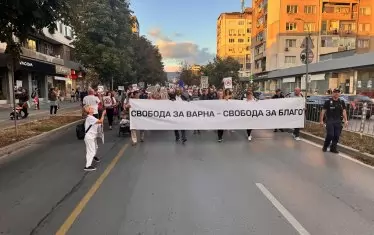  Днешното шествие във Варна в подкрепа на Коцев.