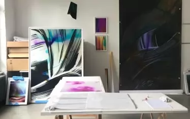  Ателието на художничката.